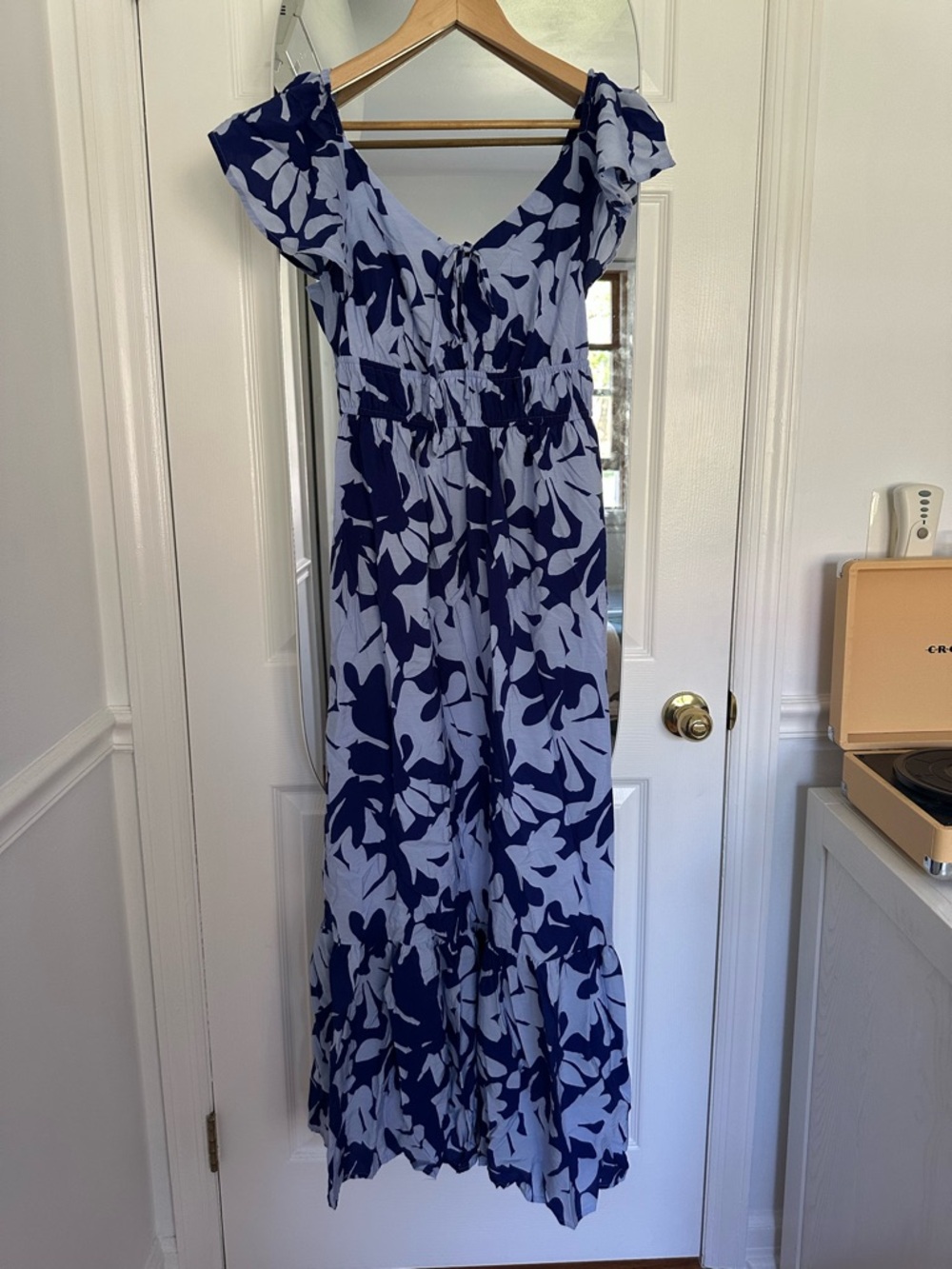 Nine West Navy and Light Blue Floral Dress